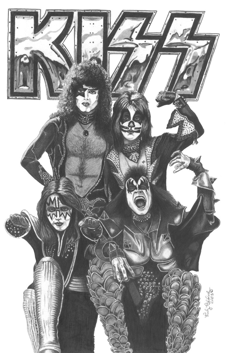Here is the Kiss drawing scanned and cleaned up ready to print ….how’s it look