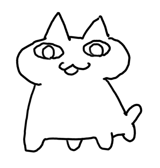 最近4足歩行形態描いてなかったのでスタンダードなプイプイねこ 
