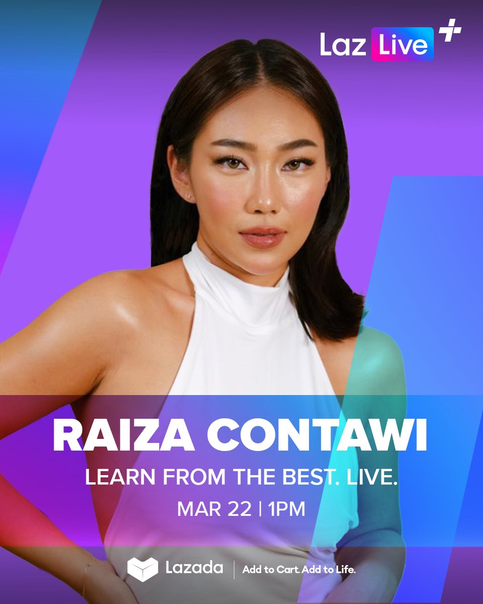 LazadaPH's tweet photo. Paparating na ang summer season! β
Beauty Expert Raiza Contawi is back on #LazLivePlusPH para turuan tayo ng sun protection skincare tips and beach-ready makeup looks π
π https://t.co/JKBgL0CpQ5
π
March 22, 1PM
#LazadaPH #AddSkillsToLife https://t.co/0xQDFgF6MB