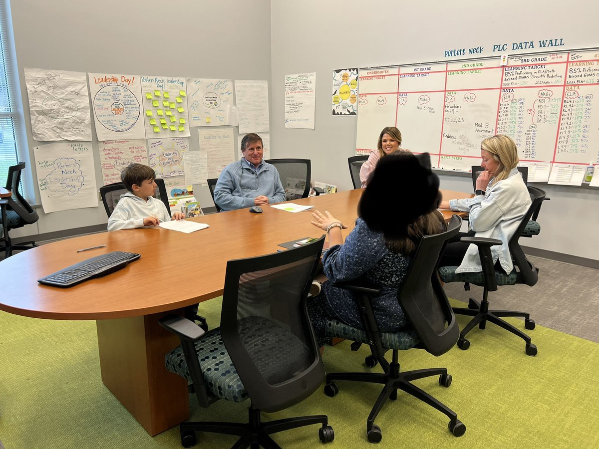 Have you ever been interviewed by a first grader?  <a href="/PortersNeck/">Porters Neck Elementary School</a> our students are leaders, so we let them lead in all kinds of ways.  This student is in the classroom of the teaching position that this candidate is applying! #leaderinme #paradigm4 #empowerstudents