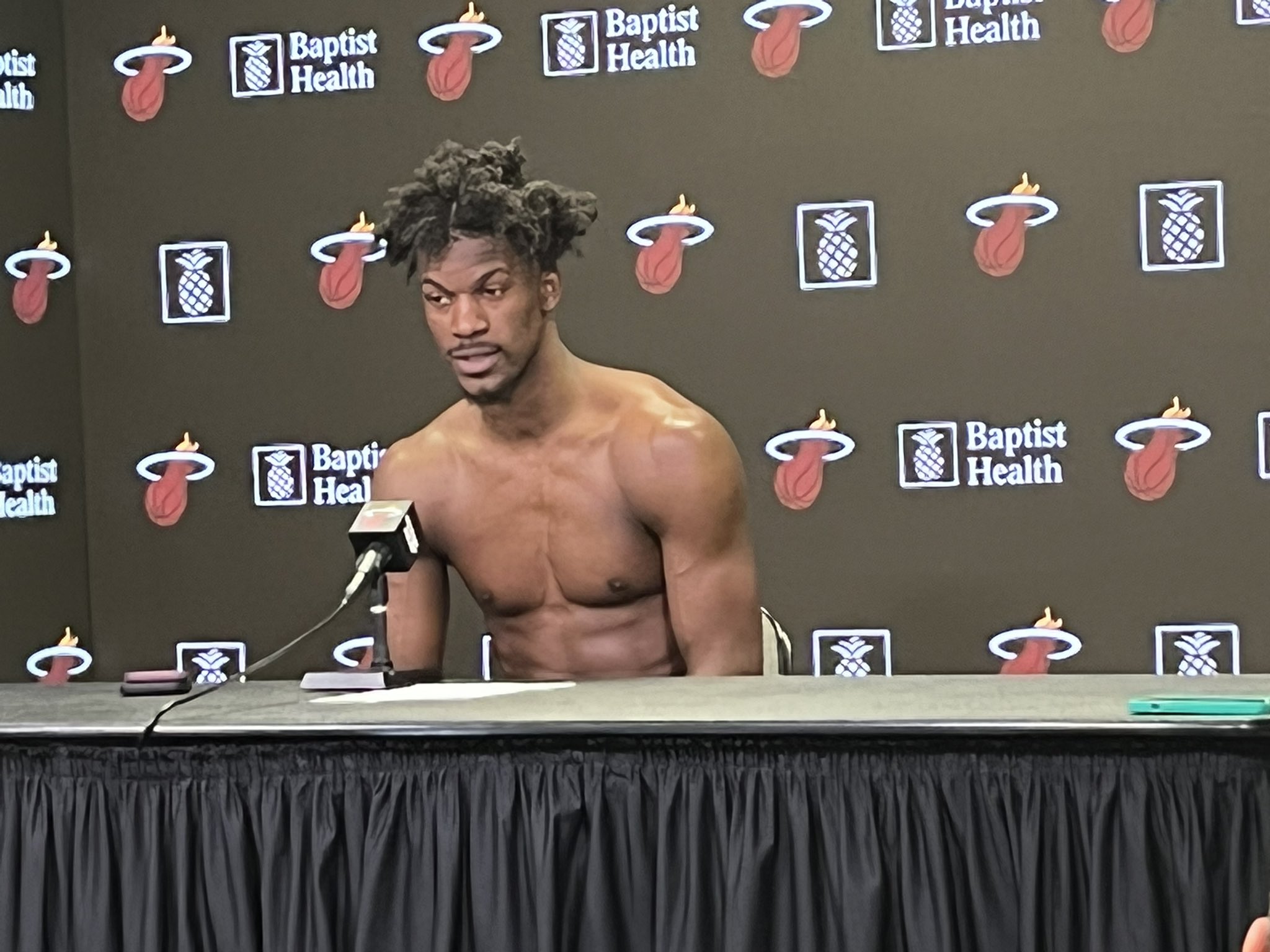 Five Reasons Sports 🏀🏈⚾️🏒⚽️ on X: Jimmy Butler dressed up for his  postgame interview  / X