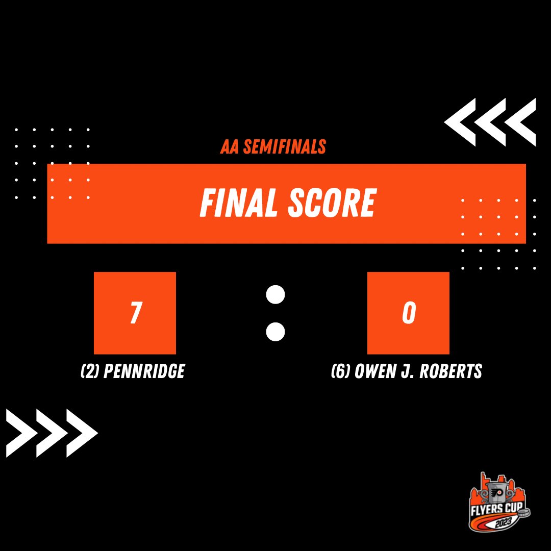 The Flyers Cup on Twitter "Finals scores from the AA SemiFinals