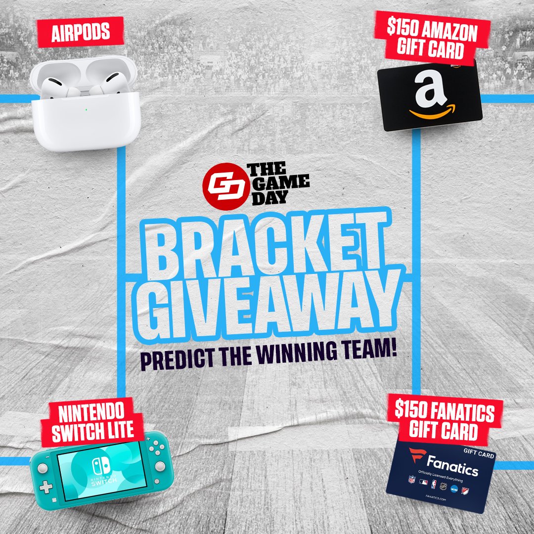 The Game Day Hoops (@thegamedayhoops) on Twitter photo 🚨BRACKET CHALLENGE GIVEAWAY! 🚨
🏀THIS. IS. MARCH. Guess who you think will win the tournament for a chance to win one of these four prizes!
▪️ RT & like this post
▪️ Follow us & <a href="/TheGameDayCBB/">The Game Day CBB</a>
▪️ Predict the tournament winner here: thegameday.co/3TduKhe 🚨BRACKET CHALLENGE GIVEAWAY! 🚨
🏀THIS. IS. MARCH. Guess who you think will win the tournament for a chance to win one of these four prizes!
▪️ RT & like this post
▪️ Follow us & <a href="/TheGameDayCBB/">The Game Day CBB</a>
▪️ Predict the tournament winner here: thegameday.co/3TduKhe