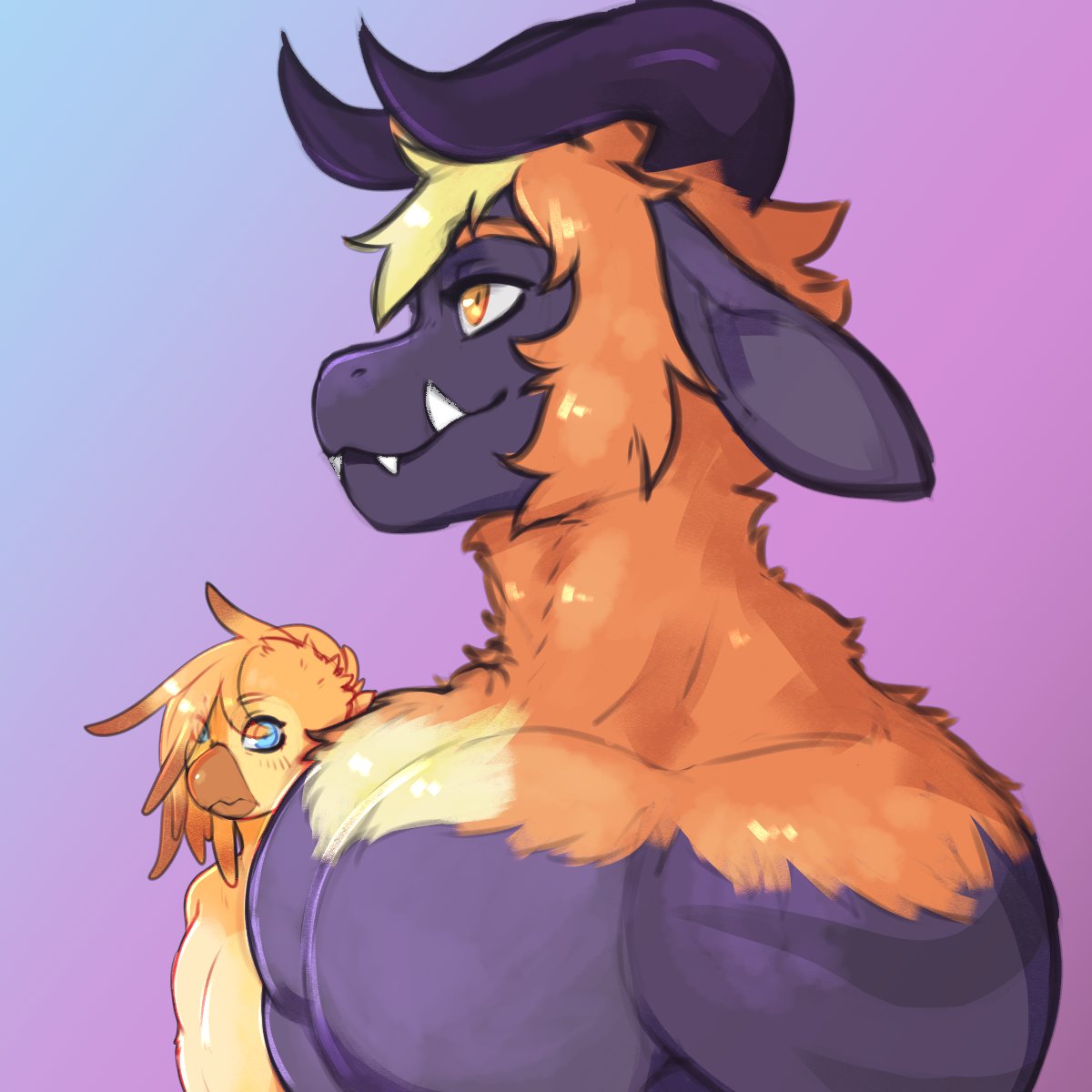 a_cat_drawsAD's tweet photo. some old misc stuff of my himbohemoth and his chocobo boyfriend. https://t.co/u1BXd6hiV6