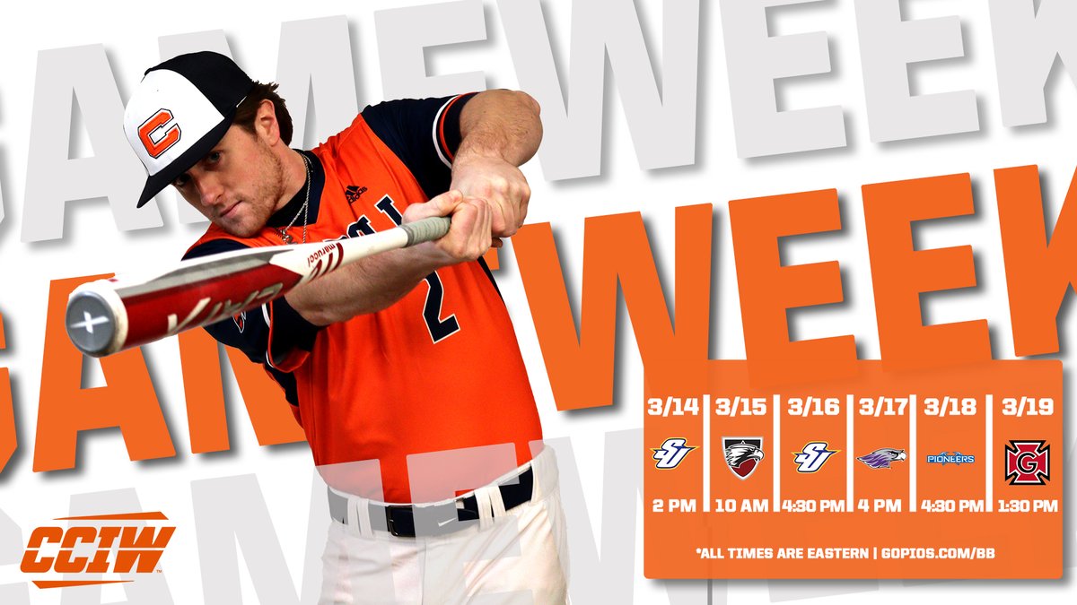 Pio_Baseball's tweet photo. The Pioneers start the Studer's Blue Wahoo Challenge against Spalding University at 2 PM (Est.) today. 

Be sure to keep up with the team throughout the week at https://t.co/fCMFkQkCZr
#d3baseball | #GoPios https://t.co/iTuwGyWnU8
