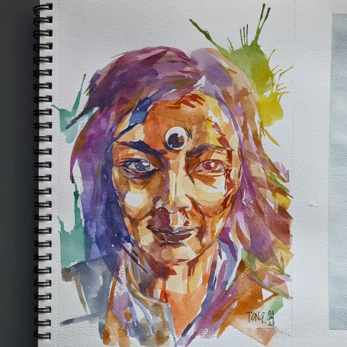 xTong21's tweet photo. Appreciation artwork for an amazing movie painted last 03/09..well deserved #Oscars #EverythingEverywhereAllAtOnce
#watercolor 
#MichelleYeoh https://t.co/Hpa4XgDf2p
