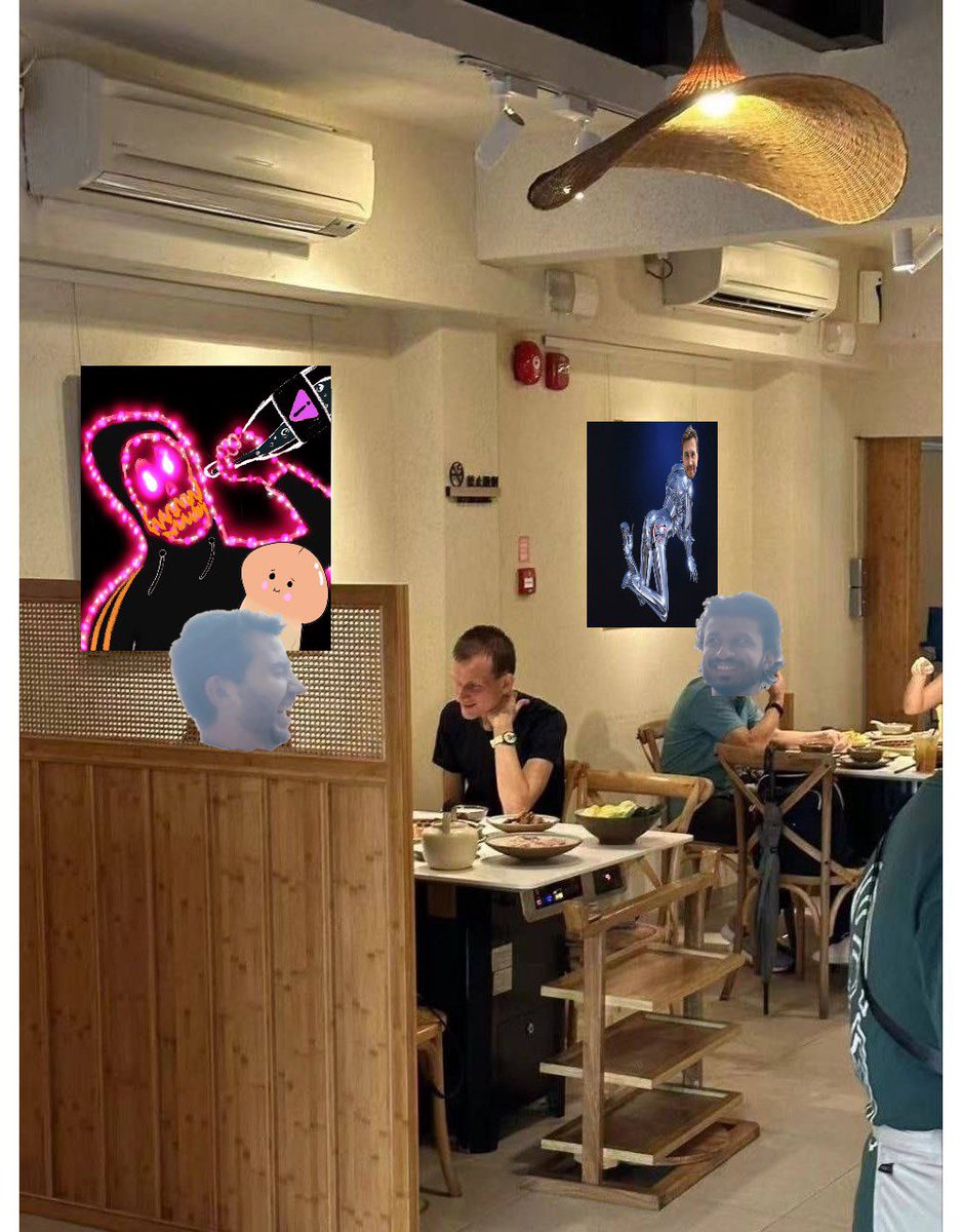 rektguy's tweet image. The boys having a good time with @VitalikButerin. cr: @wall2wall_eth