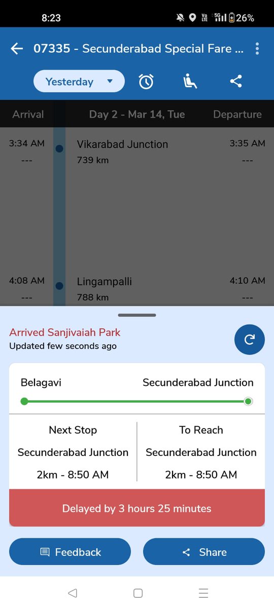 kadari_kumar2's tweet photo. @AshwiniVaishnaw  Iam not sure what's going with railways, The below train has been delayed more than 3.5 hours and information has not been cascaded to passengers, actual departure was at 5:40 AM and now still we are in train.

@IRCTCofficial 
@kishanreddybjp https://t.co/cd0IeFSj6A