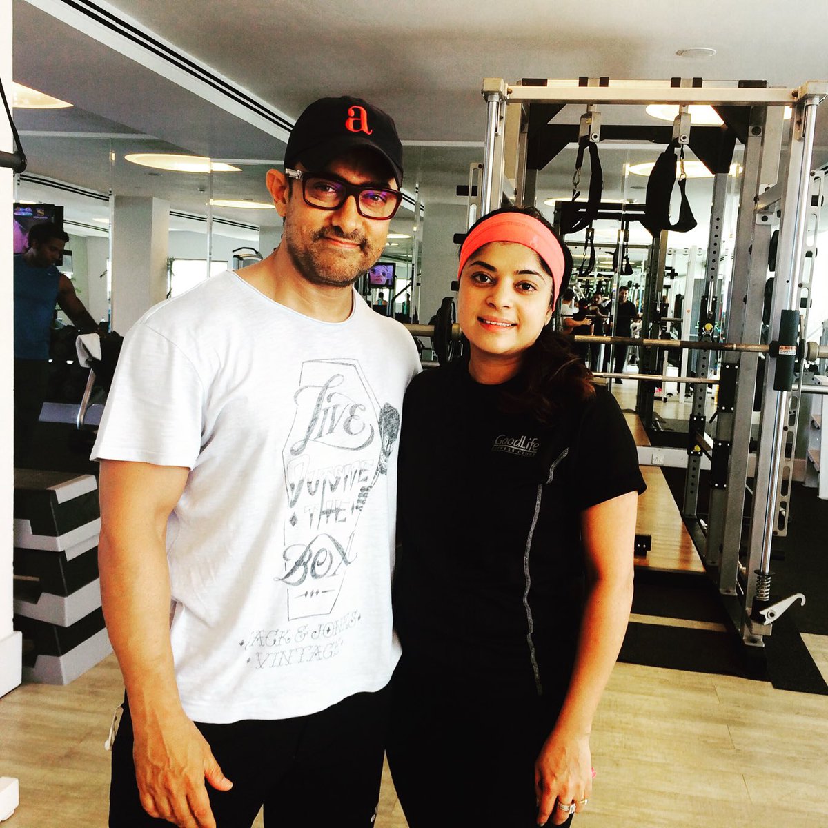 Happy birthday from Canada #AamirKhan #greatworkout #keepinspiring