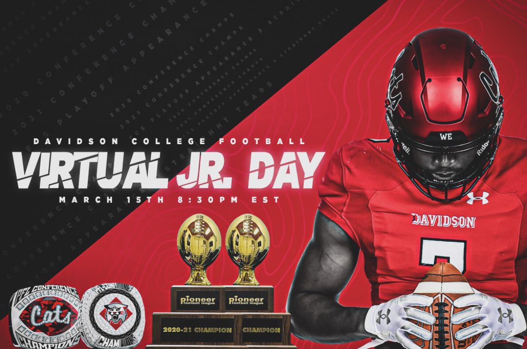 Proud to say that I have been invited to a virtual JUNIOR DAY at @DavidsonFB this upcoming Wednesday! @LuHiFootball @JB_SMiami @creno7 #grinddontstop #neverstopgrinding