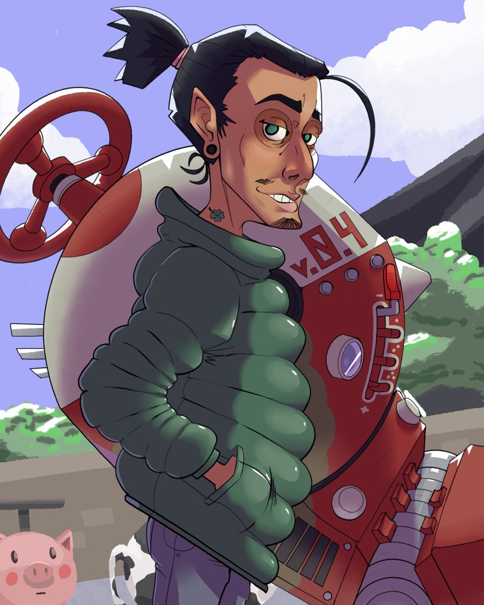 K1Cartoons's tweet image. ¨Y'know kid, I was the marbles champion back in 2059¨ #originalcharacter