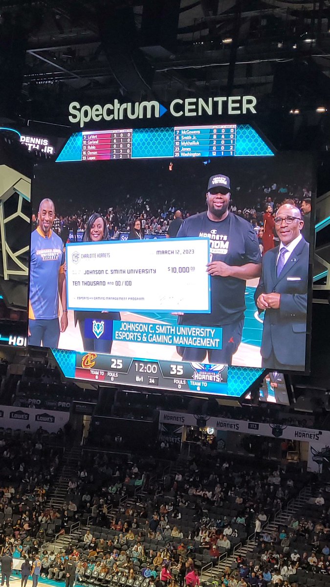 Johnson C. Smith University Esports Club (@jcsuesportsclub) on Twitter photo Last night's Charlotte <a href="/hornets/">Charlotte Hornets</a> game was LEGENDARY! Special thanks to the <a href="/Hornets/">Charlotte Hornets</a> Foundation and <a href="/HornetsVenomGT/">Hornets Venom GT</a>, for your generous donation and support of our <a href="/JCSUniversity/">Johnson C. Smith U.</a> Esports and Gaming Trifecta, the 1st at an #HBCU! <a href="/hhlseward3/">Herbert L. Seward III</a> Last night's Charlotte <a href="/hornets/">Charlotte Hornets</a> game was LEGENDARY! Special thanks to the <a href="/Hornets/">Charlotte Hornets</a> Foundation and <a href="/HornetsVenomGT/">Hornets Venom GT</a>, for your generous donation and support of our <a href="/JCSUniversity/">Johnson C. Smith U.</a> Esports and Gaming Trifecta, the 1st at an #HBCU! <a href="/hhlseward3/">Herbert L. Seward III</a>