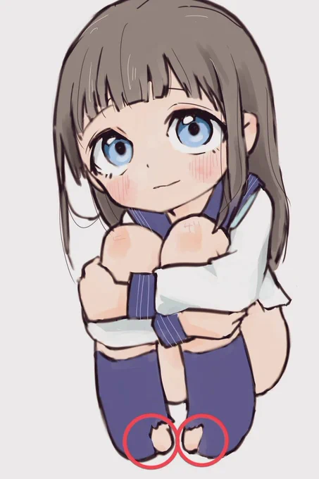 ごく稀に破れソックス描くのはホントに可愛いと思ってるからなのですが、この作品でガッツリ表現されてた時は頭のモーターが焼き切れる前に慌てて模写しました。 