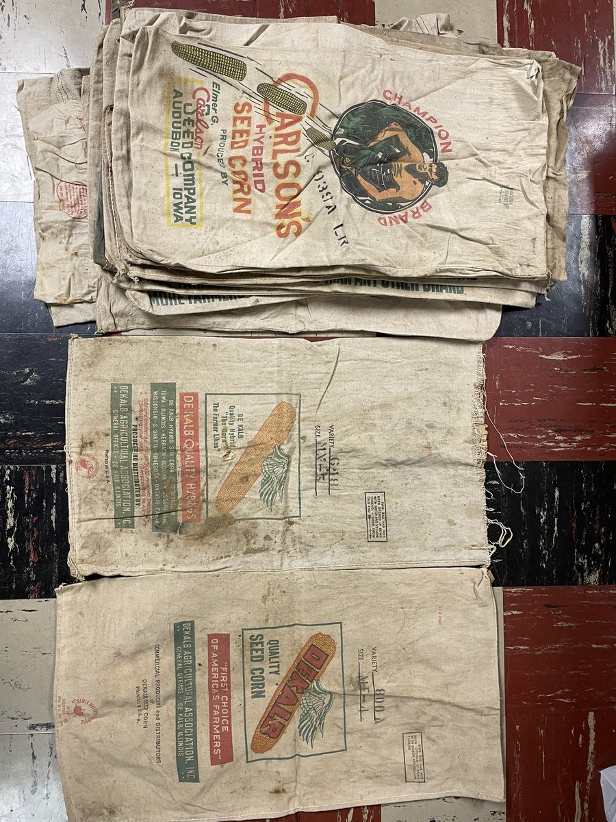Anyone have any tips to clean these seed sacks without damaging the fabric or printing?