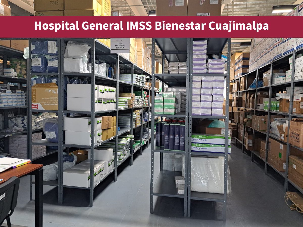 Claudiashein's tweet photo. Verificamos que los Centros de Salud y Hospitales cuenten con medicamentos e insumos para la atención médica de la población. La salud es un derecho.
Esta es la farmacia del nuevo Hospital General IMSS-Bienestar Cuajimalpa. https://t.co/fmVNogZaKT