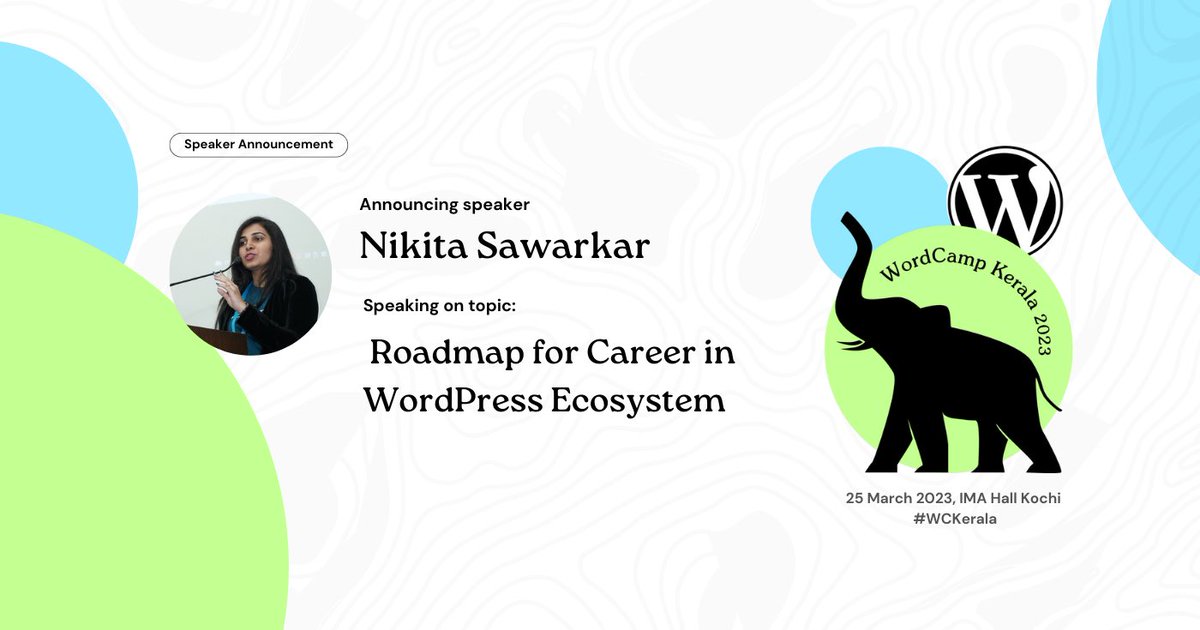 WordCamp_Kerala's tweet photo. Our next speaker is @NikiSawarkar - who will deliver an exciting session on the topic: “Roadmap for Career in WordPress Ecosystem”. 💥

Join us at #WCKerala to participate in this exciting session! 🔥

https://t.co/j5krJvTAJW

#WordCamp #WordPress https://t.co/bPL6SUcZ8Y