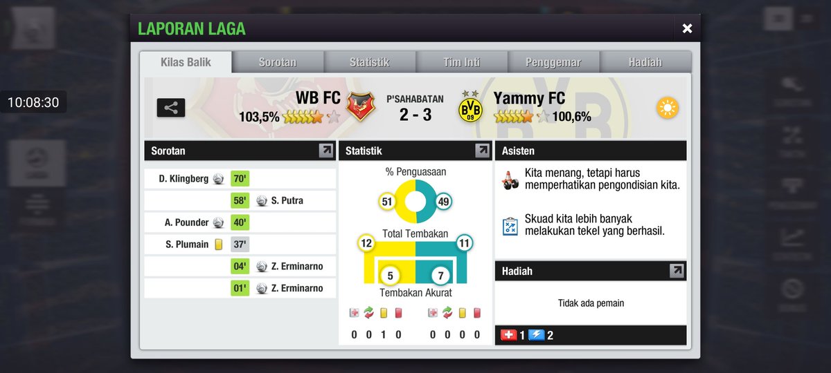 FcYammy's tweet photo. @LTEILeagueCup #LLC12th
FULL TIME
@wb_fc_indo 2-3 Away
First match on #LLC12th
Over mutu, but We still win boys πͺπΌ
#Gaaaaas
#TopEleven https://t.co/v5WV7FoYvr