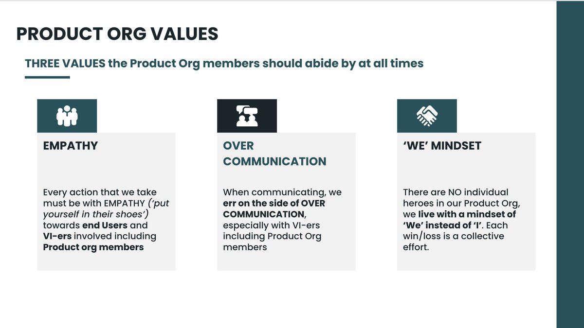 At <a href="/onlineinterns/">Virtual Internships</a> (Virtual Internships), the Product &amp; Engineering team imbibes and focuses on the value of being a team first, with open communication lines and unlimited empathy for the individuals around us. 

It is harder said than done but happy to see the distance we have