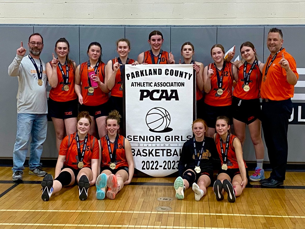Well done, <a href="/greystoneschool/">Greystone Centennial Middle School</a> Inferno Sr. Girls - 2022/23 PCAA Div 1 Basketball Champions!!  It has been a pleasure to cheer on these athletes this season!  Thank you to the coaches for your time and hard work 🙏 #InfernoBasketball 🔥🏀 #ThankYou