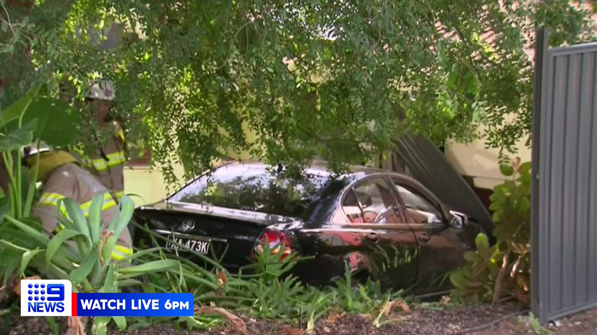 An outofcontrol driver has been rushed to hospital after slamming