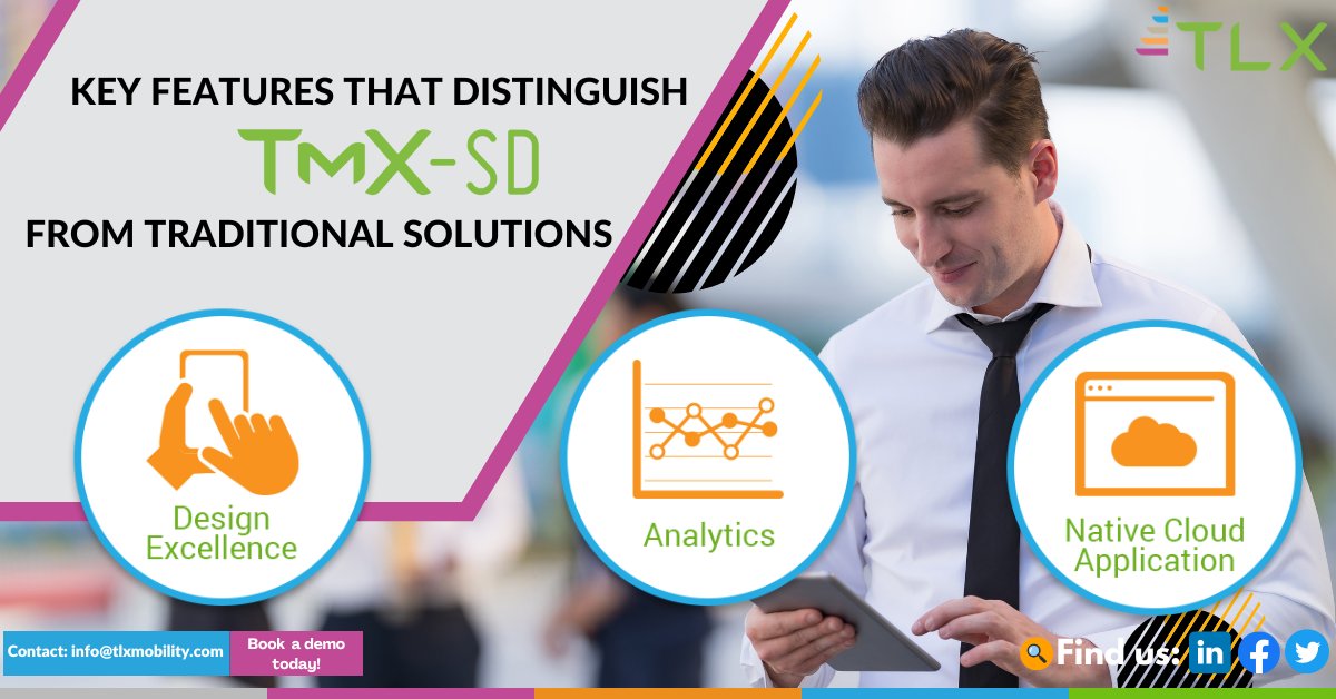 MobilityTlx's tweet photo. TMX-SD provides a complete order-to-cash process covering order placement in the field, customer credit management, fulfillment, deliveries, invoicing, and collection of payments.
Request a demo 👉 https://t.co/nLVOF0aZyz https://t.co/JCyaRimS4c