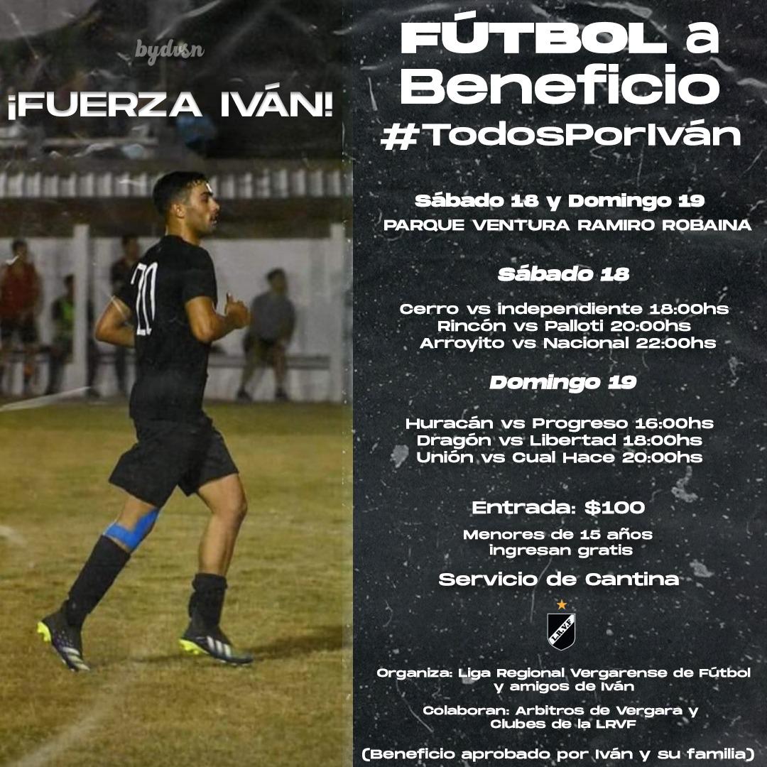 Arrancamos #todosporivan este fin de semana  en Vergara junto a los Clubes, neutrales, árbitros, jugadores de la LRVF y amigos, en días vamos ir promocionando más eventos a beneficio, con muchos amigos del futbol q se van sumando de todos lados, Vamo Arriba!!!