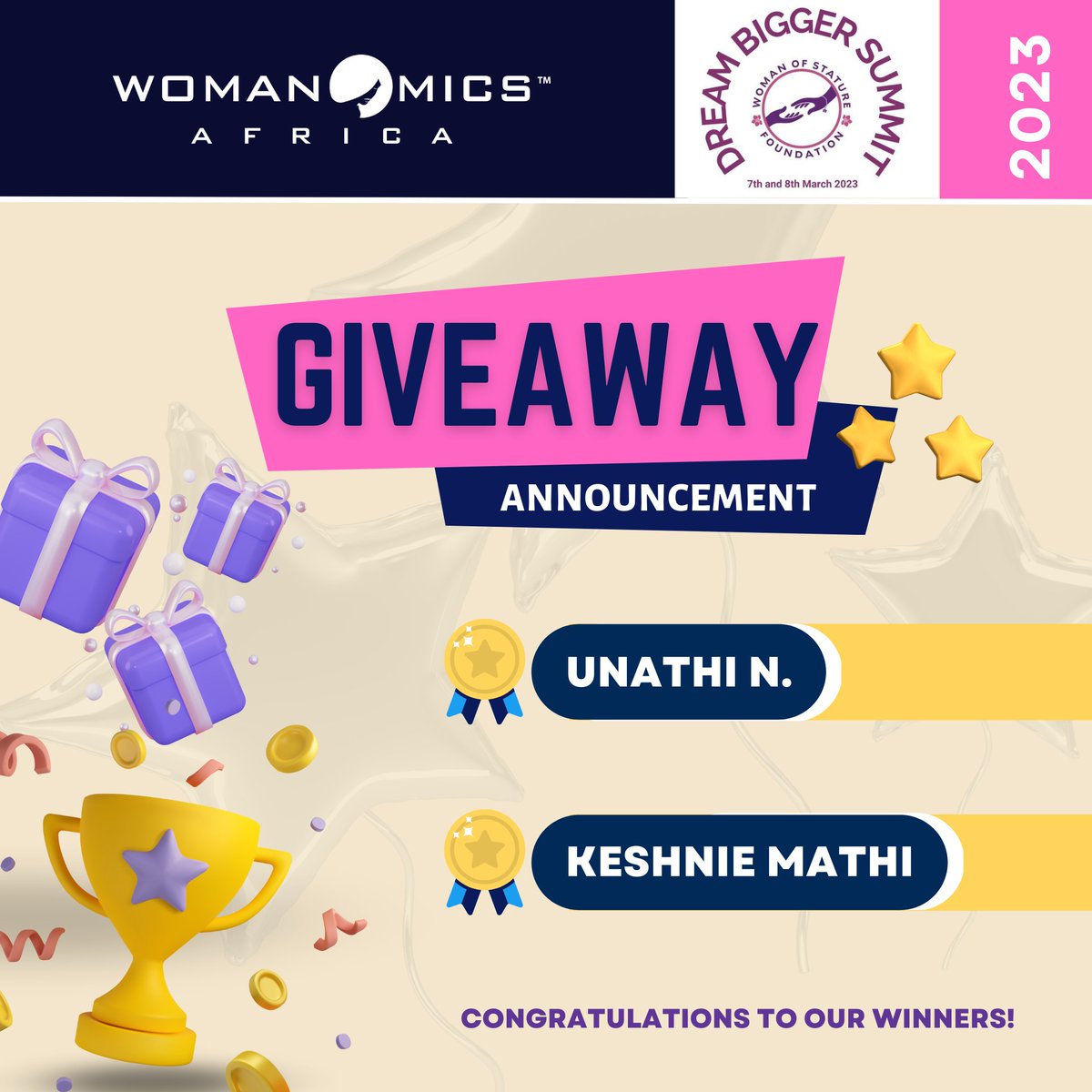 Congratulations to the winners of #DreamBiggerSummit #AfCFTA Circle! 🎉 They each each get a FREE website &amp; company profile for their business by <a href="/ObssPty/">OBSS (PTY)</a> – a female-owned digital marketing agency that creates professional online presence for growing brands.#SmallBusinessSupport