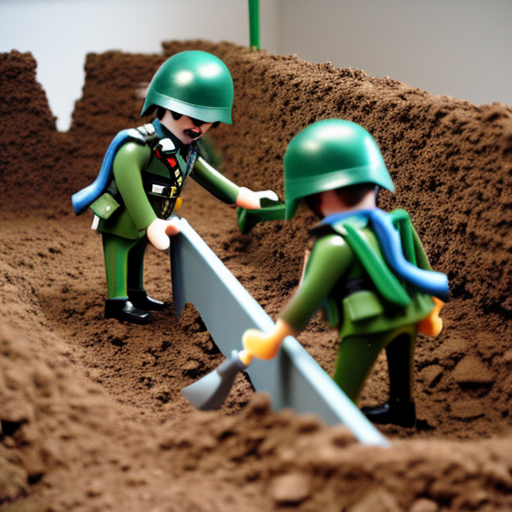 PurzBeats's tweet image. ww1 trench warfare, playmobil set

#dreamstudio #sdxl