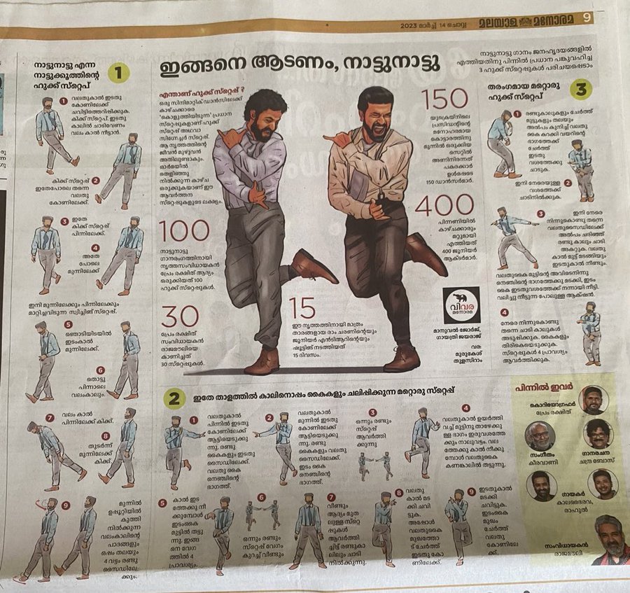 Natu Natu dance steps | How to do Natu Natu dance steps? This Malayalam newspaper's step-by-step tutorial is going viral