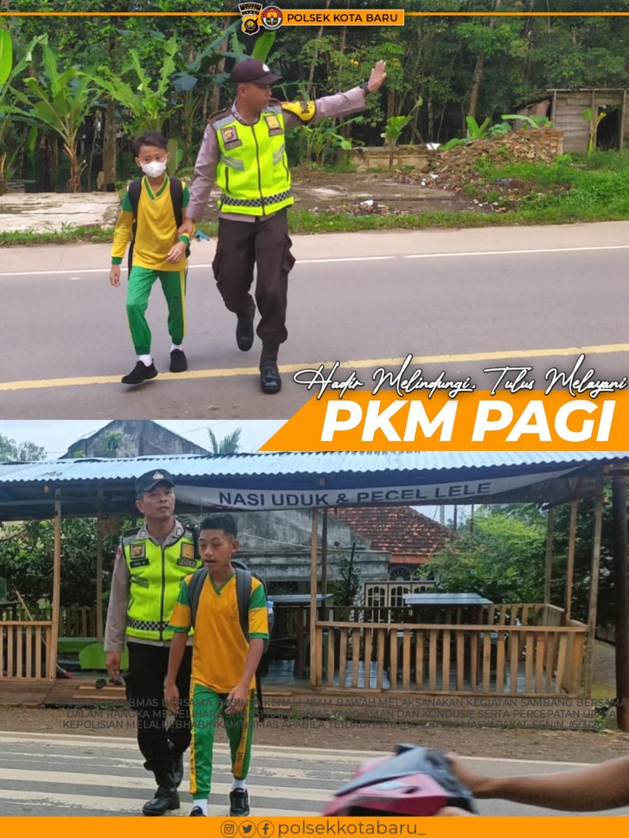 no_commentlah's tweet photo. PKM Pagi yang rutin dilaksanakan oleh personil Polsek Kota Baru di beberapa Sekolah Dasar yang bersinggungan langsung dengan lalu lintas yang padat pagi hari, sebagai pelaksanaan tugas pokok kepolisian dalam memberikan rasa aman dan nyaman kepada masyarakat, https://t.co/Rxe2znAd4B