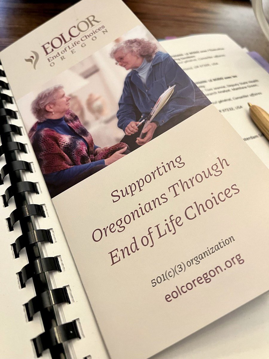 #FinDeVie | Merci aux soignants de l'Hopewell House et aux bénévoles d'End of Life Choices pour leur engagement auprès des personnes en fin de vie pour soulager leur souffrance et à <a href="/PegSandeen/">Peg Sandeen</a> pour ses éclairages sur la mise en œuvre de la procédure Death With Dignity en Oregon.
