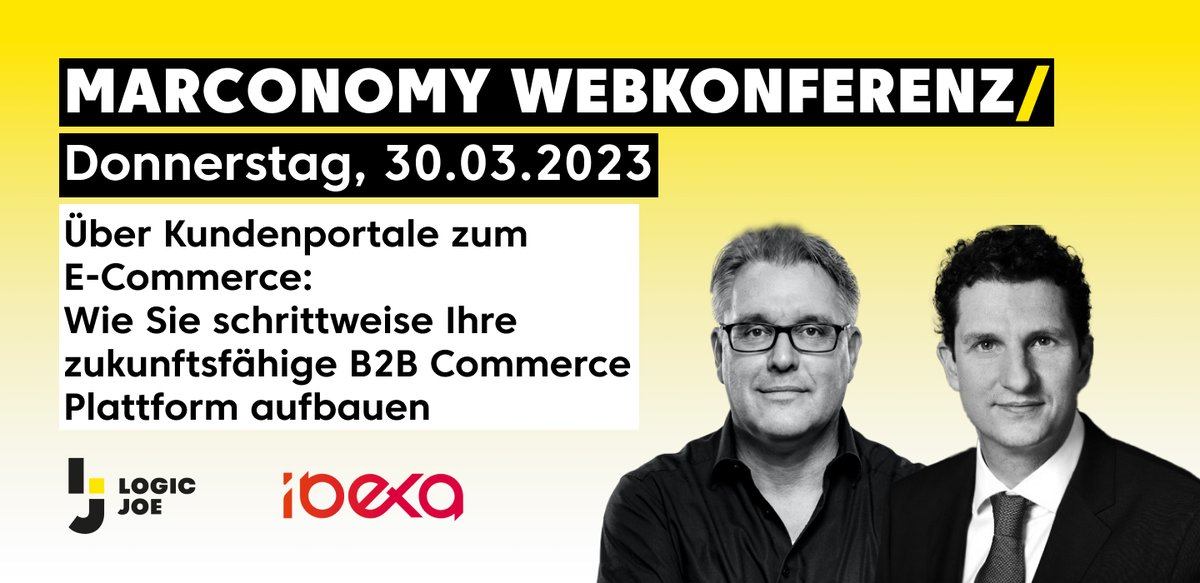"Im B2B muss man anders vorgehen, um eine Commerce Lösung zu etablieren."
Ausgehend von unterschiedlichen Systemgegebenheiten zeigen wir, wie konkrete Schritte in Richtung #B2B #Commerce aussehen können. Zur Anmeldung: marconomy.de/b2b-marketing-…
#ibexa #logicjoe #integration #data
