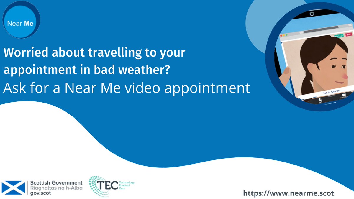 With almost 2 million appointments delivered and 60 patient million miles saved if you are a health and care provider are you offering #NearMe video appointments? If not can we help you to promote choice? <a href="/marcbeswickahp/">Marc Beswick</a> <a href="/hazelarcher/">Hazel Archer</a> <a href="/TECScotland/">TEC Scotland</a> <a href="/NVCS_Scotland/">NHS Scotland National Virtual Consultation Service</a> <a href="/nes_dew/">Digitally Enabled Workforce Team - NES</a> can help.