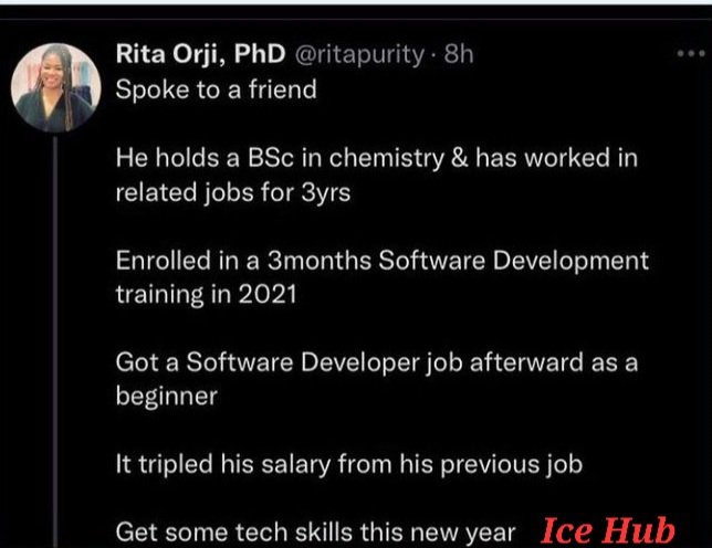 ICEHub_Africa's tweet image. Right decisions comes with a rewarding results.

You can&apos;t miss out with tech, the testimonies speaks volume.

Again, we say let&apos;s hit those targets and scale heights this week as a team.

Join our community of tech learning @IceHub11 

#icehub #Anambratech #programming #tech