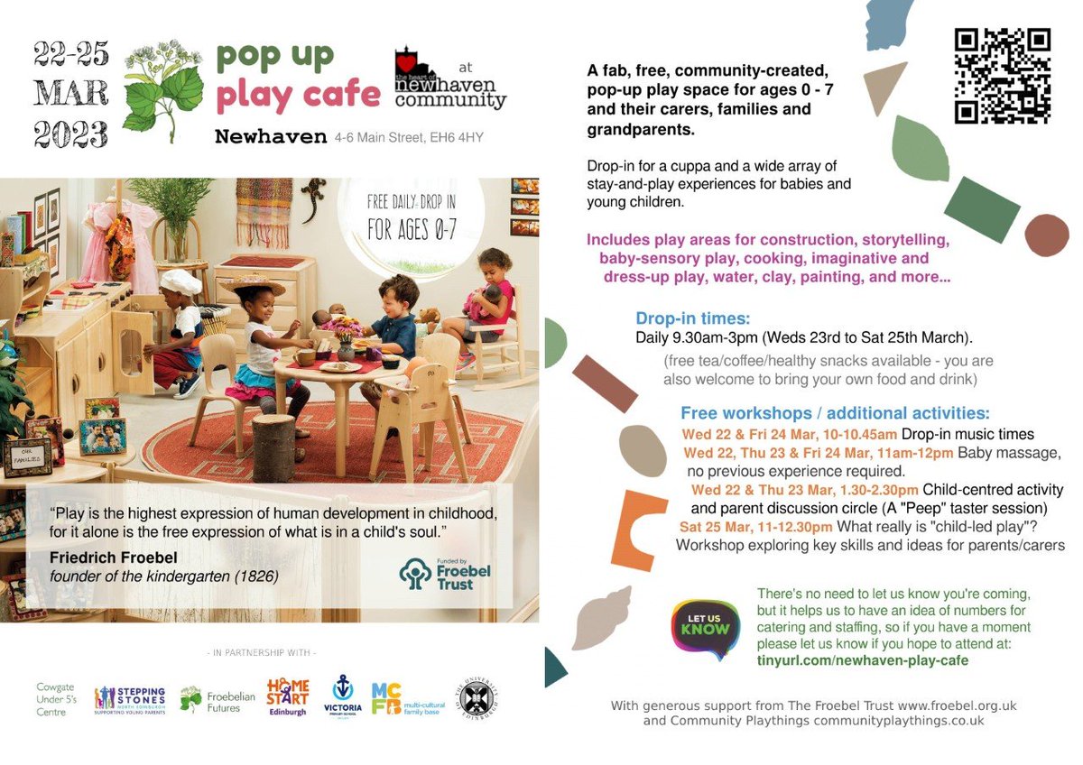 Pop-up Play Cafe at <a href="/HeartofNewhaven/">Heart of Newhaven Community</a> 22-25th march😄