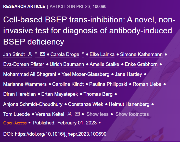 JHEP_Reports's tweet image. 🟪NEW Article in press❕

Cell-based #BSEP trans-inhibition: A novel, #NonInvasiveTest for diagnosis of antibody-induced BSEP deficiency

🔓#OpenAccess at👉bit.ly/3FmsWgg

#LiverTwitter