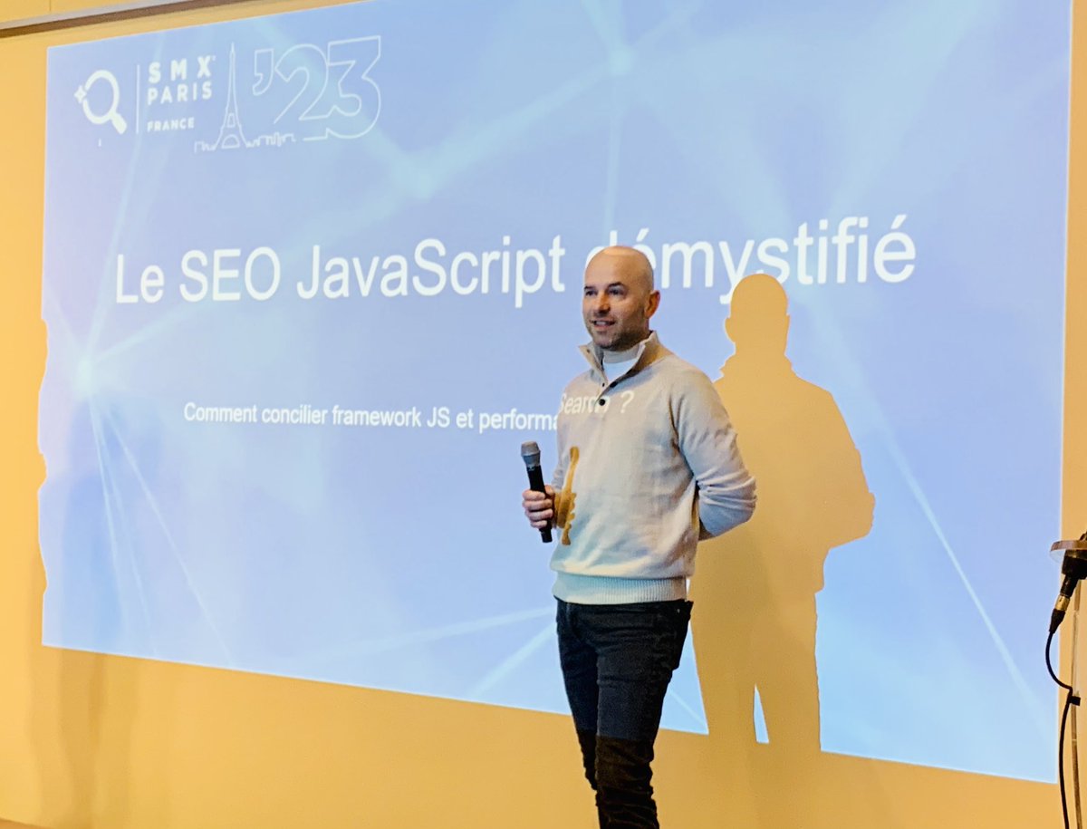 [NOW] Ce matin au <a href="/SMX_Paris/">SMX Paris</a> « Le SEO Javascript démystifié : comment concilier framework javascript et performances sur le search ? » Aymeric Bouillat, Consultant SEO <a href="/HavasMarket/">Havas Market France</a> vous dit tout ! #SEO #Performance