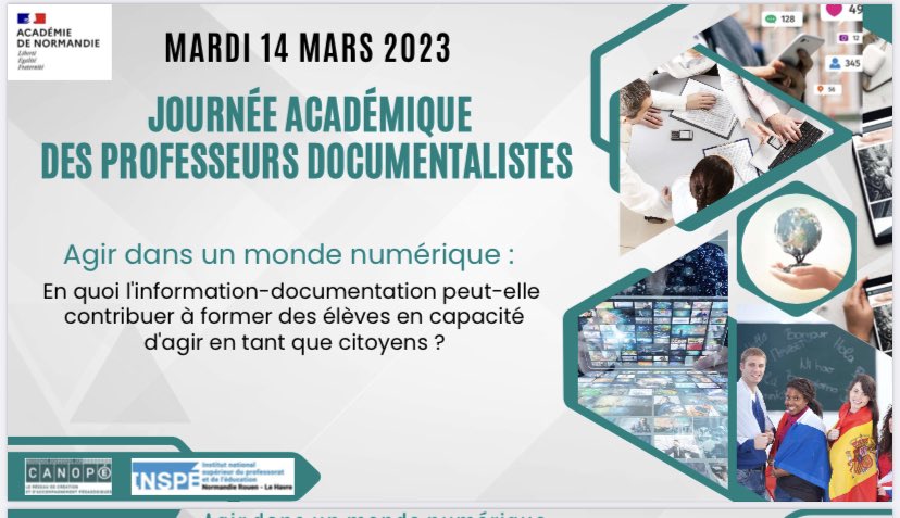 La journée académique des professeurs documentalistes de Normandie 2023 c’est maintenant! #JA2023 #inegalitenumerique #citoyennetenumerique