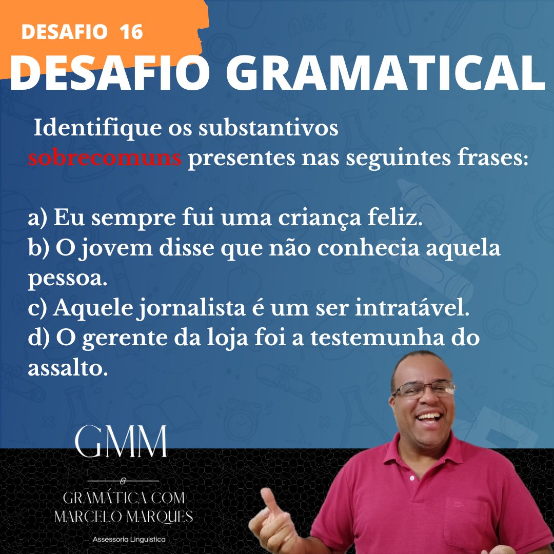GRAMÁTICA com MARCELO MARQUES (@ProfMMarcelo) / Posts / X