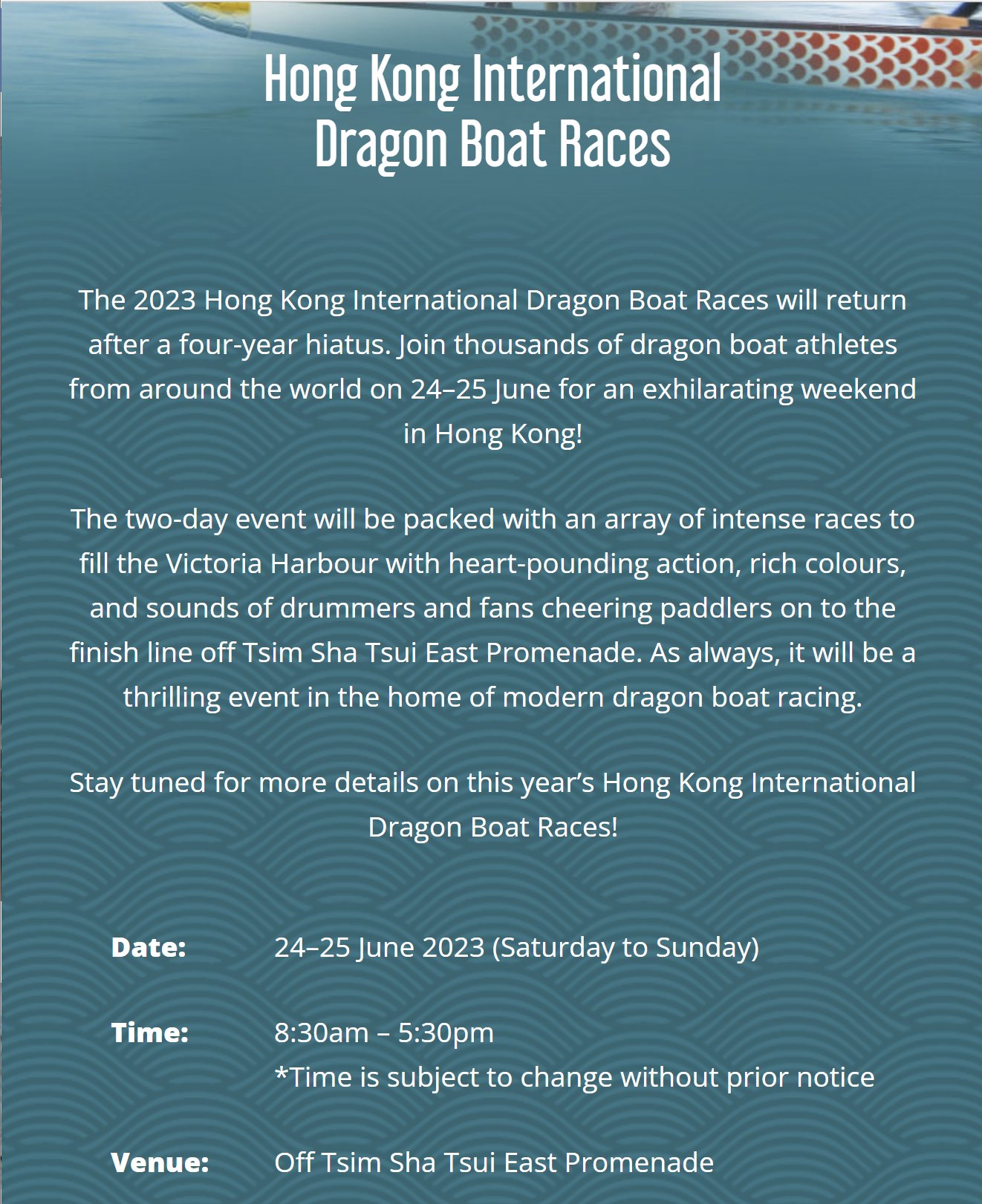 Hong Kong International Dragon Boat Races