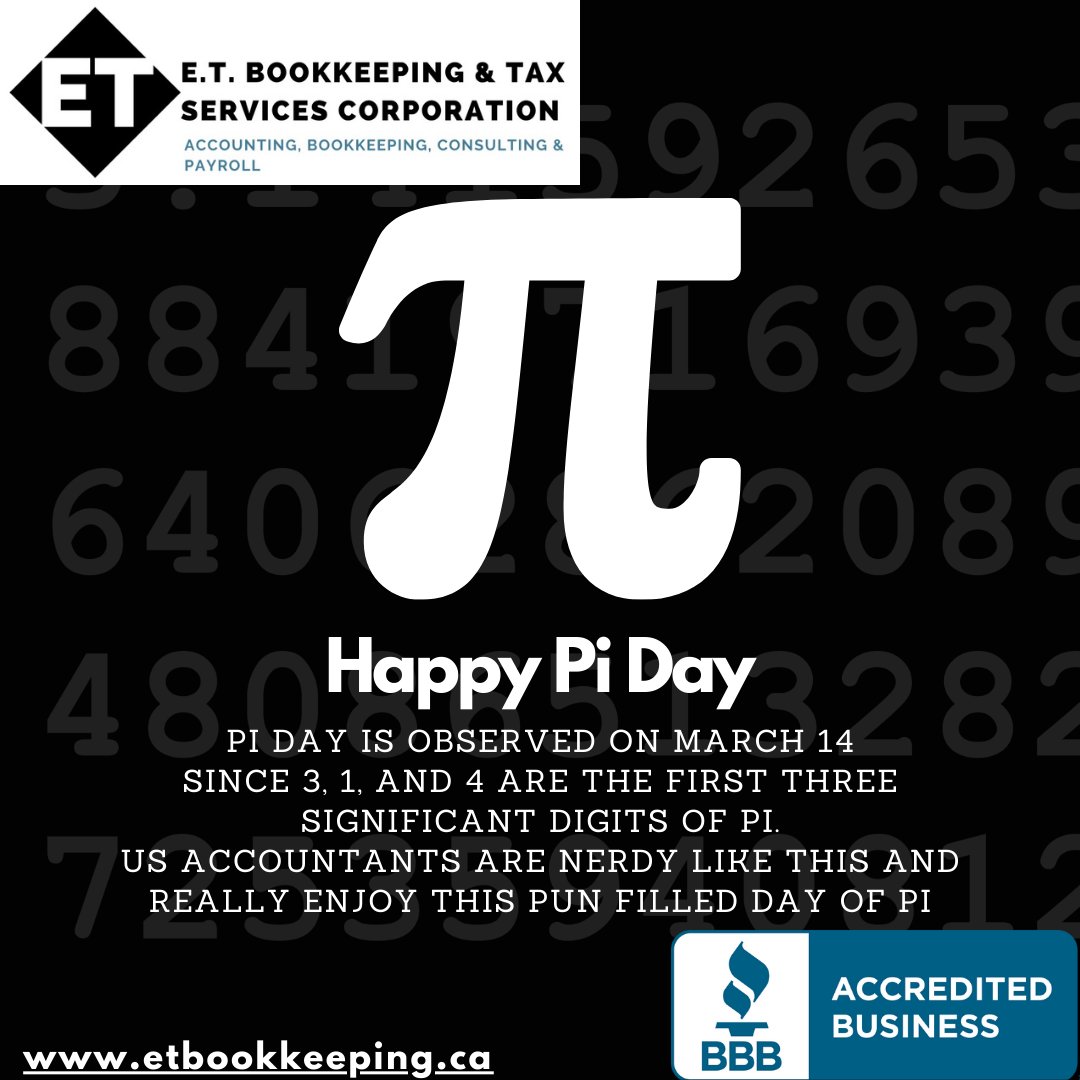 e_bookkeeping's tweet photo. #etbookkeeping #yyc #Canada #piday #314 #happypiday #piforall #piforlife https://t.co/vuFnYer8FR