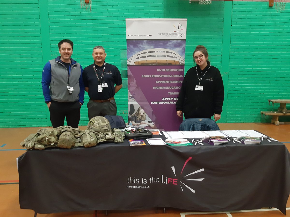 Set up ready for <a href="/NETManorAcademy/">NET Manor Academy</a> careers day. Come along and speak to us about all our course on offer <a href="/hartlepoolfe/">Hartlepool College</a>. #transforminglives #careers