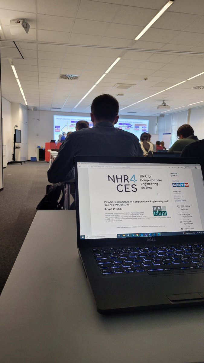 ITCenterRWTH's tweet photo. #HPCnews 🇬🇧
After a successful start of the #PPCES yesterday, we continue today with exciting talks by Ruud van der Pas & @cterboven🤓
Interested?🤩
ℹ️ Agenda
https://t.co/tRG8Skgyfb
You can participate spontaneously, contact us at
📧Events@itc.rwth-aachen.de
@NHR4CES #OpenMP https://t.co/0awFD579yl