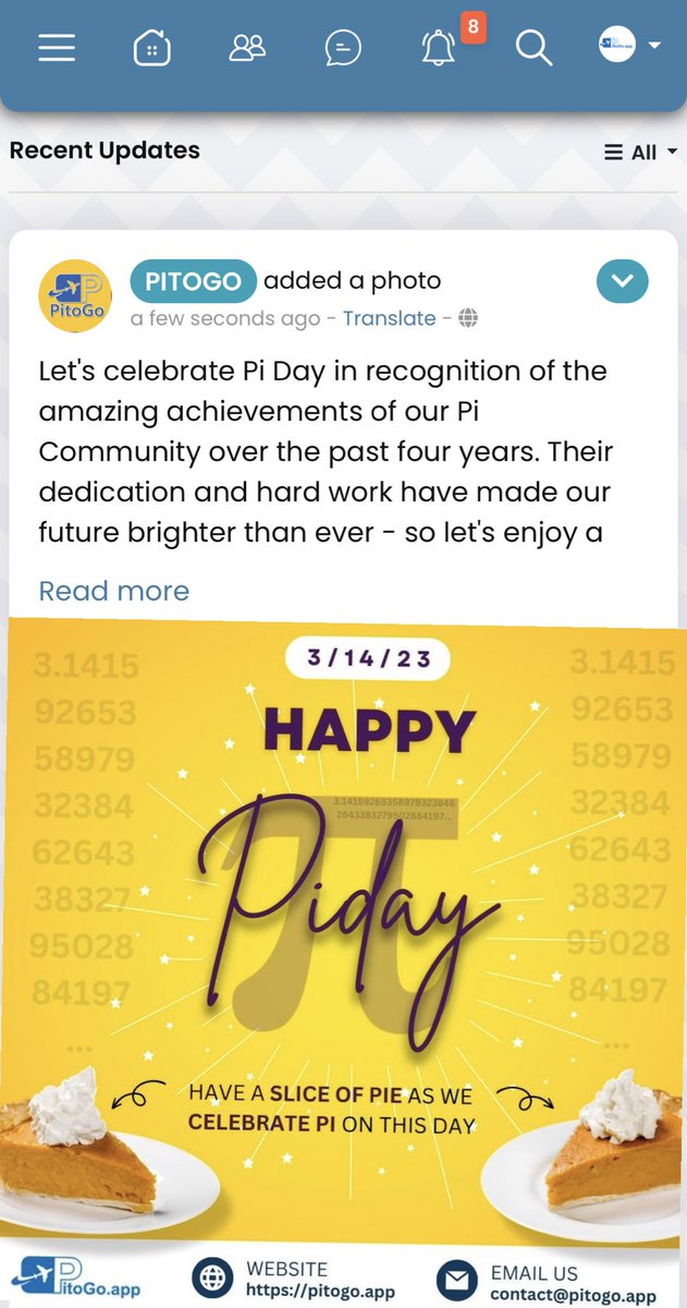 PitoGo_Services's tweet photo. Let's celebrate Pi Day in recognition of the amazing achievements of our Pi Community over the past four years. Their dedication and hard work have made our future brighter than ever - so let's enjoy a slice of pie in honour of their success!
@PiCoreTeam 
@nkokkalis https://t.co/mBiFImlhcP