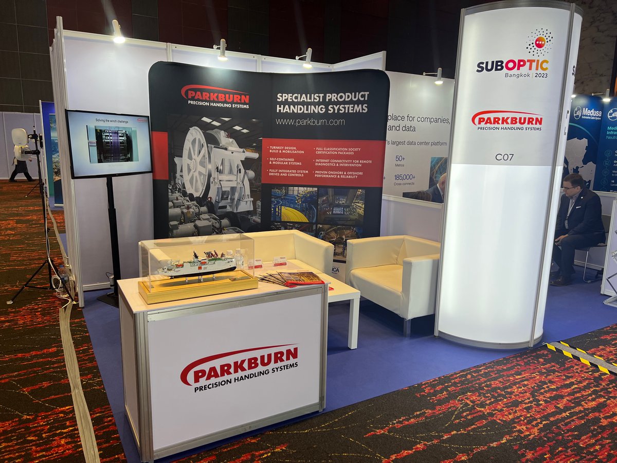 ParkburnPHS's tweet photo. 🌊◼SubOptic◼🌊

Parkburn are exhibiting at Suboptic until the 16th of March! Make sure to visit Andy and Rob on stand C07!

💻: https://t.co/j6PY586ru1

#SubOptic2023 #ParkburnPHS #Engineering #Exhibition https://t.co/2he8G7MBxC