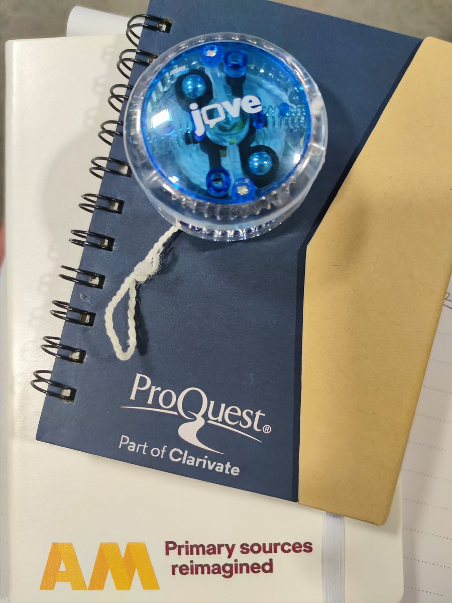 There are lots of reasons to go visit exhibitors, but not least amongst them in getting some cool swag! Go and visit with our lovely exhibitors before you leave today!
#IATUL2023 
<a href="/OCLC/">OCLC</a> <a href="/aaas/">AAAS</a> <a href="/Panworldedu/">Panworld Education</a> <a href="/Emarefadatabase/">E-marefa database</a> <a href="/JoVEJournal/">JoVE</a> <a href="/KnowledgeE/">Knowledge Ebony</a> <a href="/Naseej/">Naseej نـسيـج</a> <a href="/AdamMatthewGrp/">AM</a>