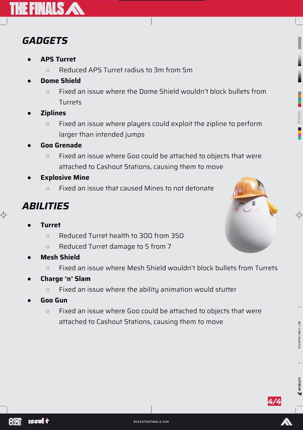 THE FINALS on X: &ldquo;🛠️We got a sizeable patch out for Closed Beta 