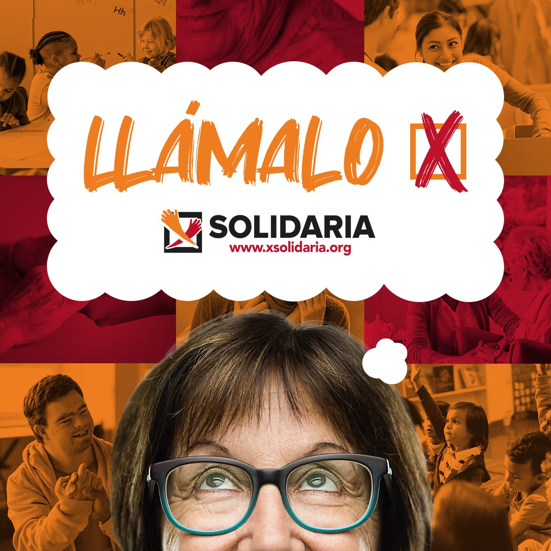 Hoy presentamos nuestra campaña #LlámaloXSolidaria🤩 para que todo el mundo marque la casilla 1⃣0⃣6⃣ de #FinesSociales en su renta y, así, mejore la vida de millones de personas🌈 Ya lo sabes, a partir del 11/04, sea lo que sea lo que te mueva a ayudar ¡Marca la #XSolidaria!