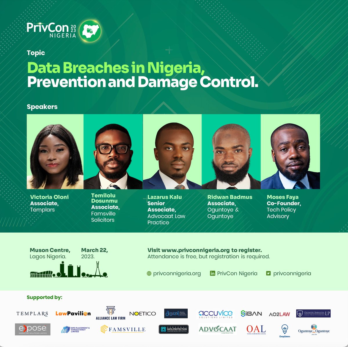 PrivConNigeria's tweet photo. Have you registered? Visit www.privconnigeria. org

Breakout Session C: Data Breaches in Nigeria, Prevention and Damage Control.

You don't want to miss this session.
 #databreaches #dataprivacy #dataprotection #PrivCon2023 #privacyconference https://t.co/kCoakEjqD2