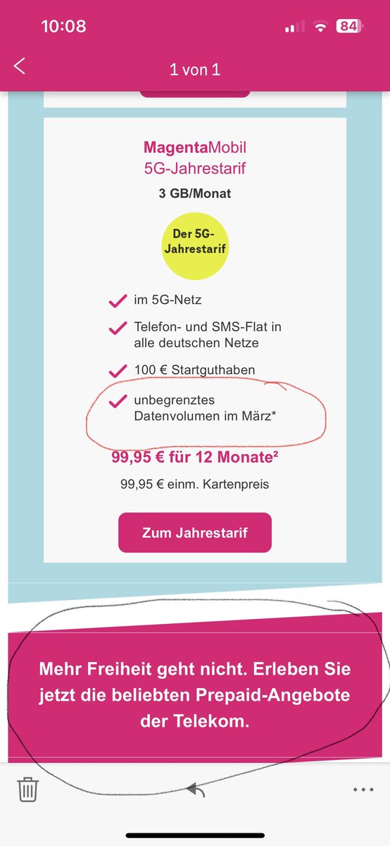 ThoralfC's tweet photo. Unglaublich , aber leider #Realität bei der @deutschetelekom #prepaid wird auch an der #Aktion beteiligt. Aber bestimmte GK #Verträge sind raus. Kannste Dir nicht ausdenken. Wie lange hat die Marketingabteilung dafür getagt? #UNLIMITED #hamburg #hh #elbe #fail @Telekom_hilft https://t.co/yzyPB2gAXA